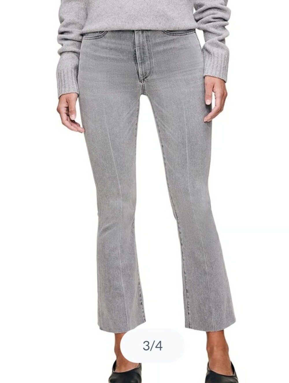 DL 1961 Bridget Boot Semi Evase High Rise Instasculpt Crop Grey Cove 29.